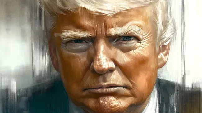 Porträt des umstrittenen Ex-US-Präsidenten Trump