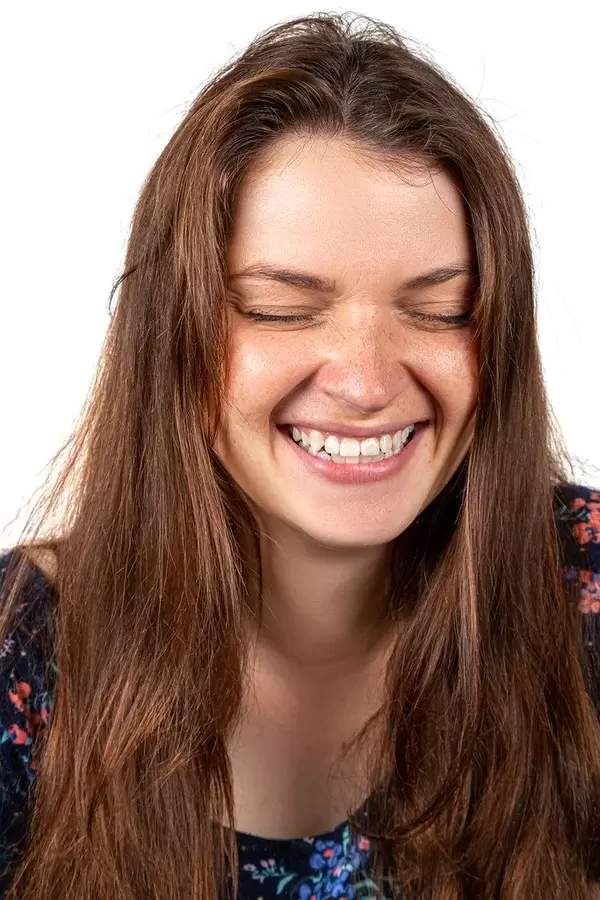 Portrait of a fun laughing girl