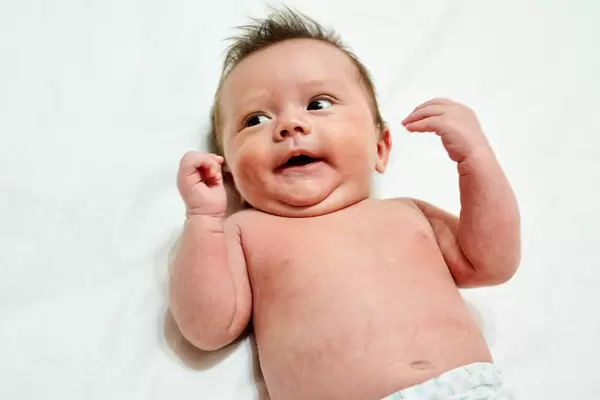 Portrait of a happy and smiling baby boy