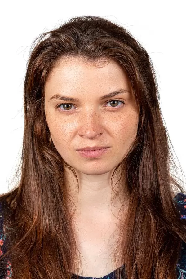 Portrait of a serious girl with a gaze