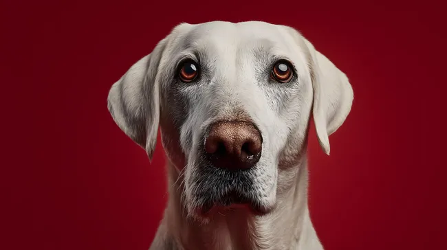 Portraitfoto eines aufmerksamen Labradors mit freundlichem Blick