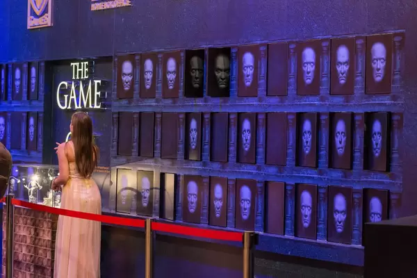 Portraits of dead people on the wall. Gamescom 2018