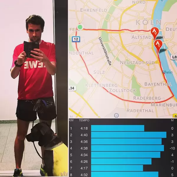 Post Carneval Run in the Dark. #effzeh #Karneval #runner #puppylove #instalab #labrador #koellelive #thisiscologne #sports #ASICSFrontrunner