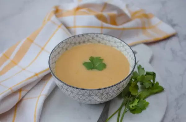 Potato and Leek Soup in a Bowl