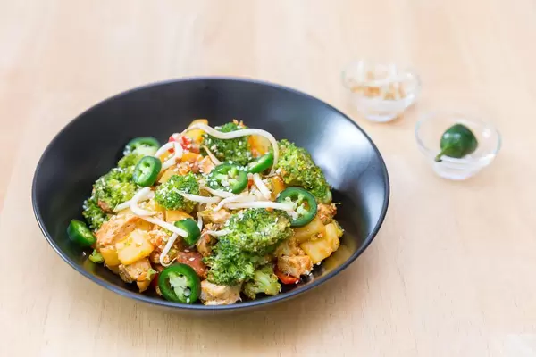 Potato Broccoli Tofu Stir Fry