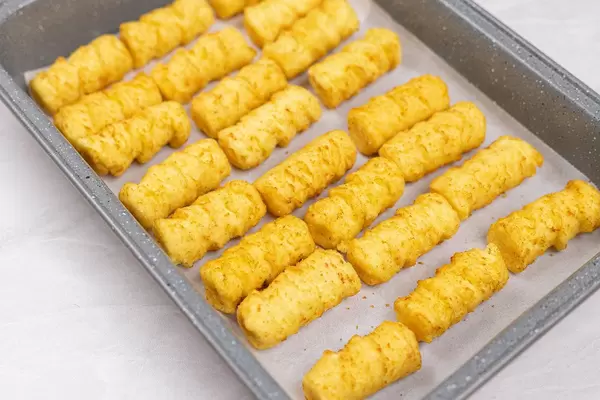 Potatoe Crockets prepared for baking