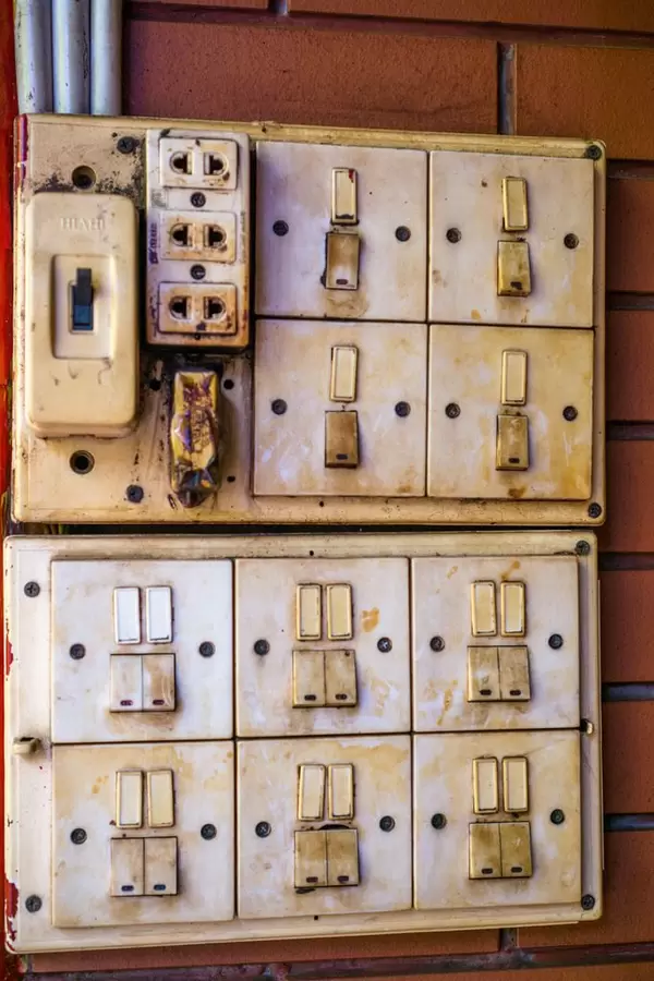 Power Distributor in a Pagoda in Ho Chi Minh City