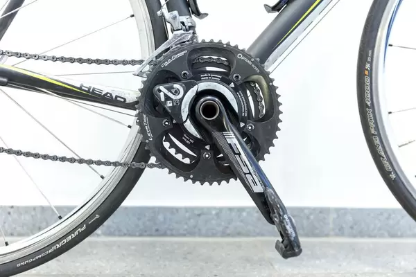 Power2Max Wattmessung Powermeter an einem Head Rennrad