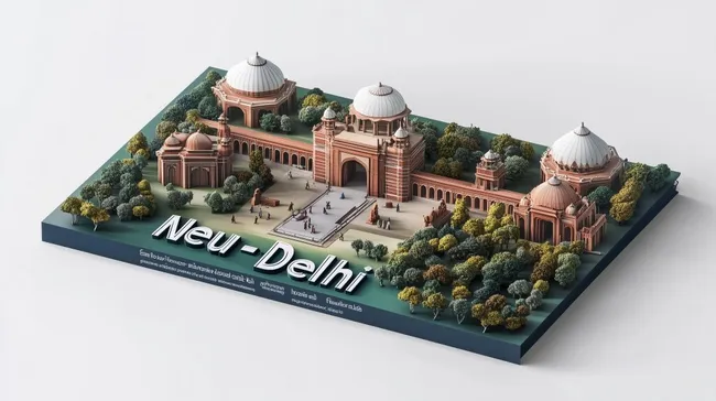 Prachtvolle Palastarchitektur Neu-Delhi