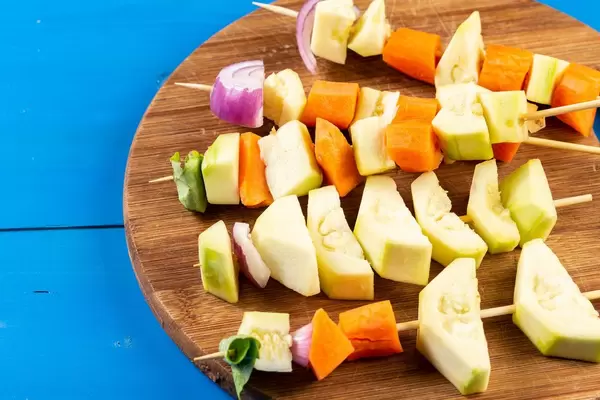 Prepared Vegetables for the BBQ