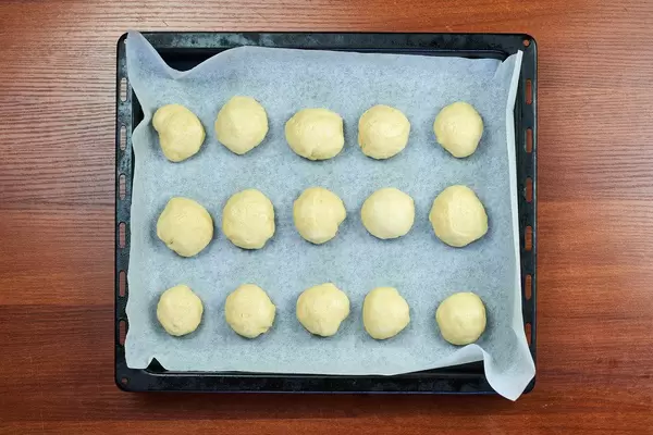 Preparing homemade burger buns