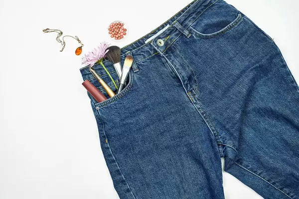 Preparing spring cosmetics and wardrobe