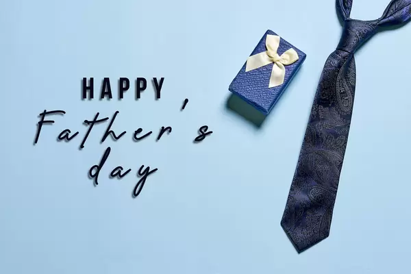 Present box and tie for Father's day
