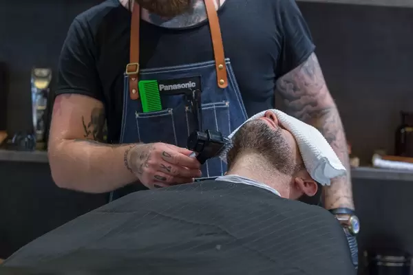 Presentation of a beard trimmer at Panasonic booth