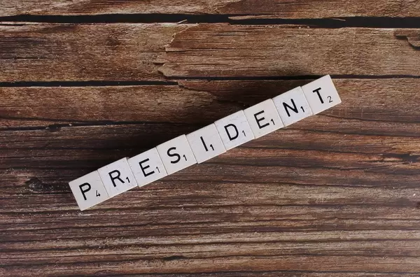 President written on wooden blocks
