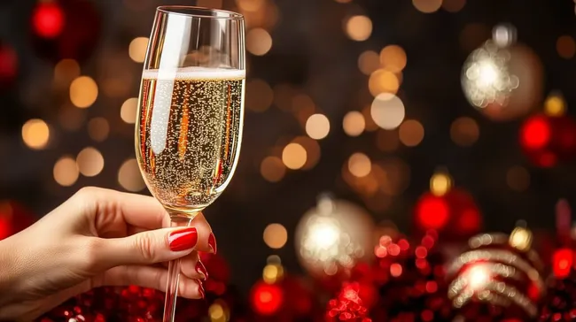 Prickelnder Champagner in festlicher Stimmung