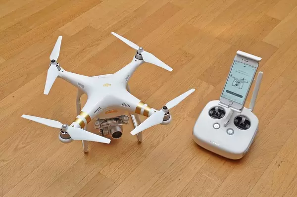 Professional drone for aerial photography: DJI Phantom III
