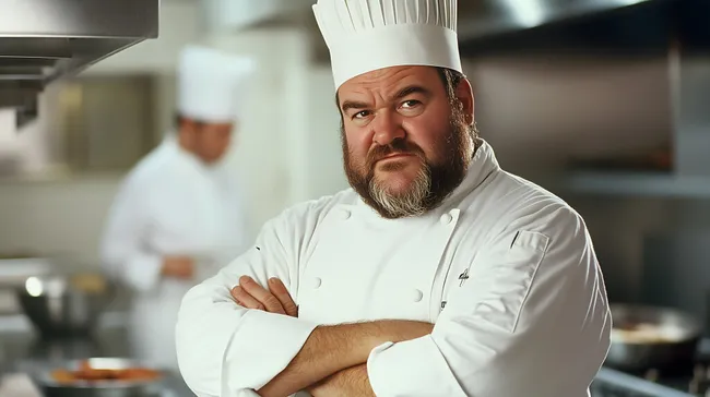 Professioneller Chefkoch in Arbeitsuniform