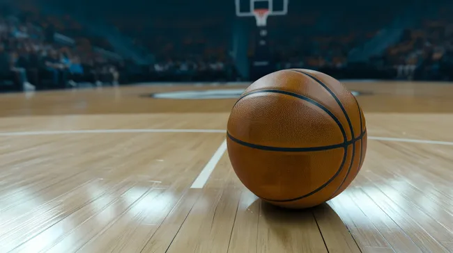 Professionelles Basketballspiel in moderner Sporthalle