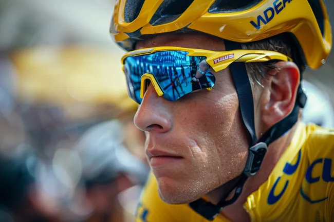 Profilaufnahme eines Radsportlers