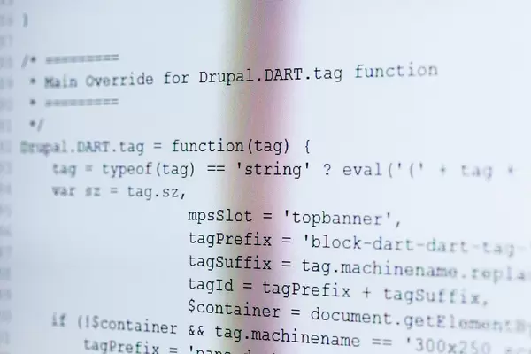 Program code on a monitor
