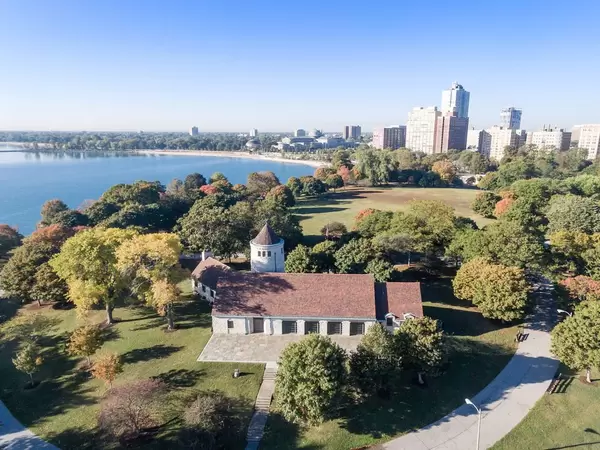 Promontory Point in Chicago und East Hyde Park im Hintergrund