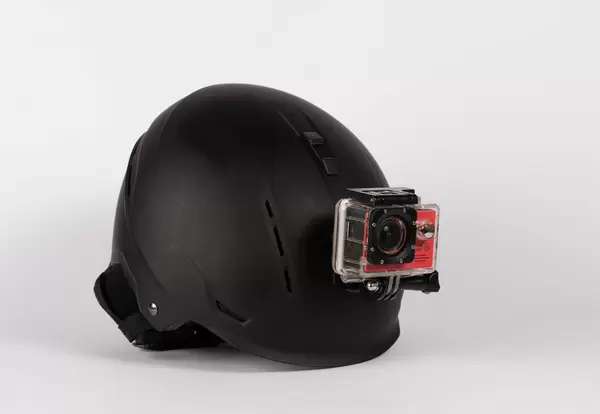 Protection helmet with mounted action camera  Flip 2019
