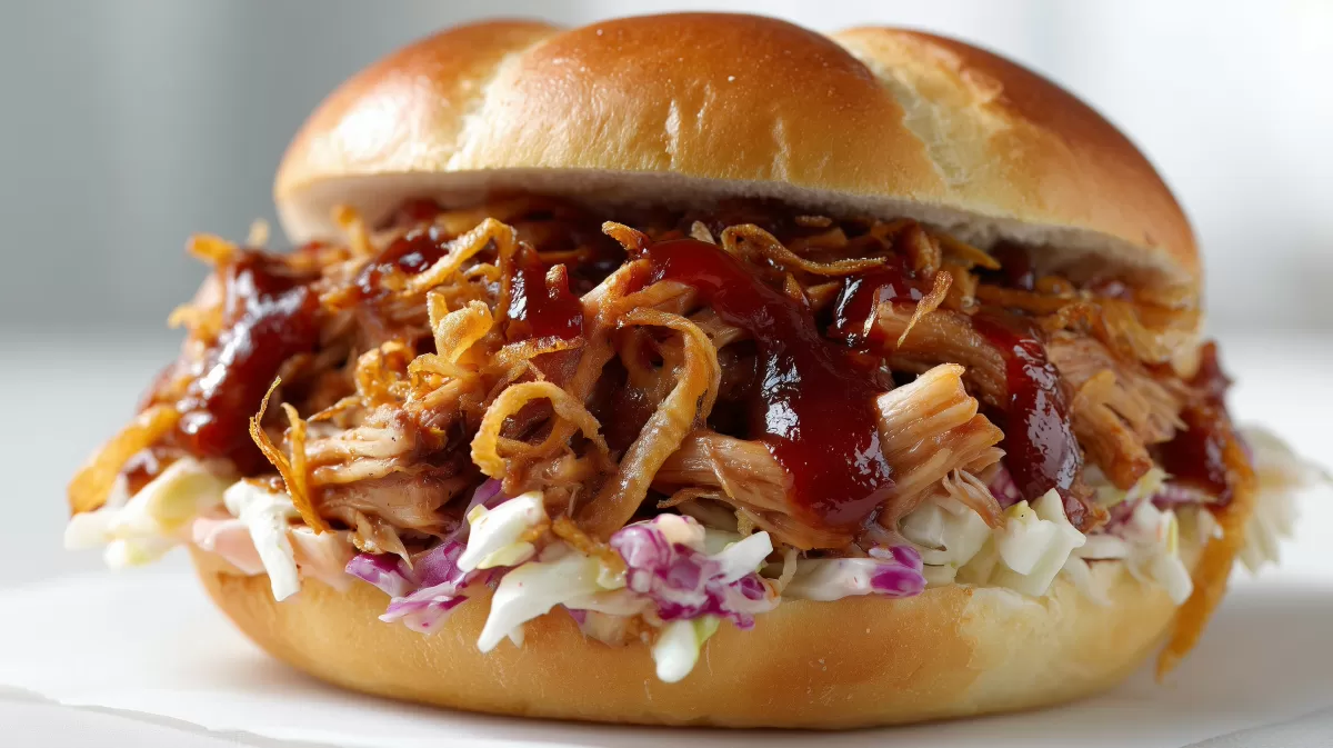 Pulled Pork aus dem Backofen im Brioche-Burger