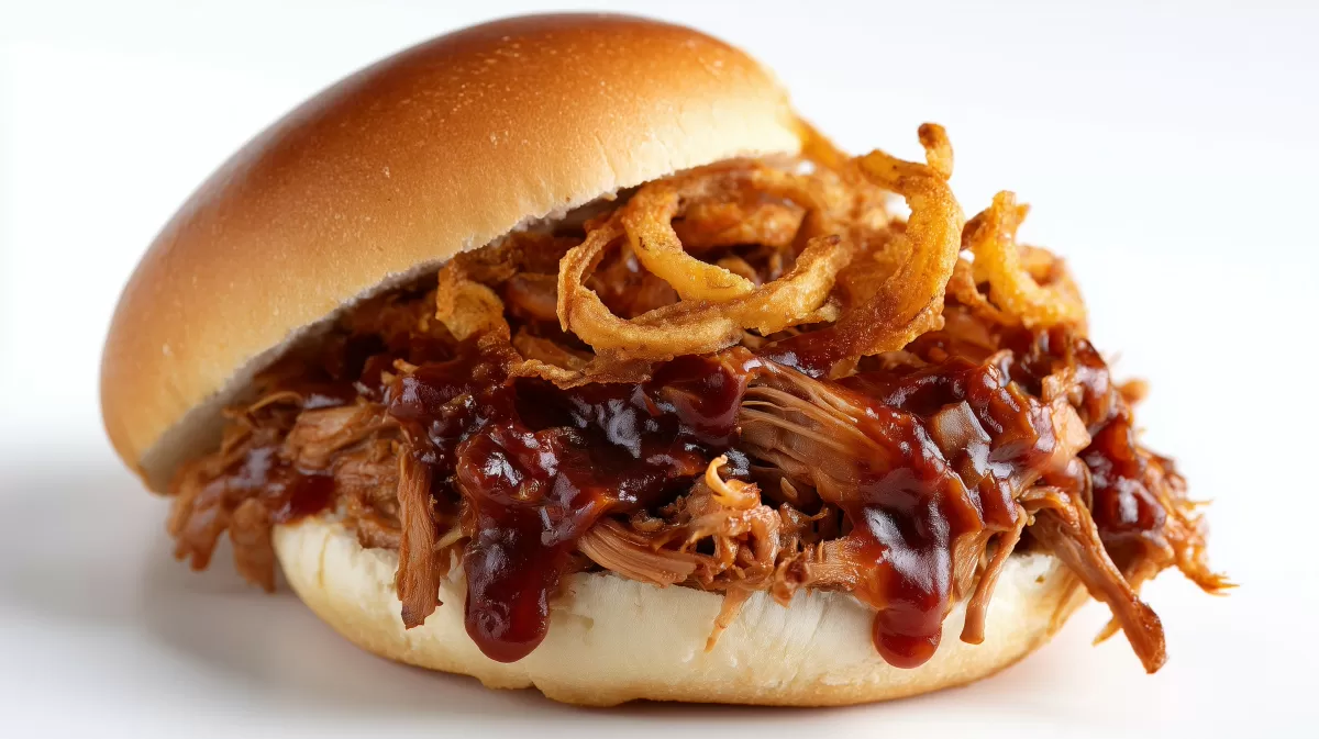 Pulled Pork aus dem Ofen im Brioche-Burger-Brötchen