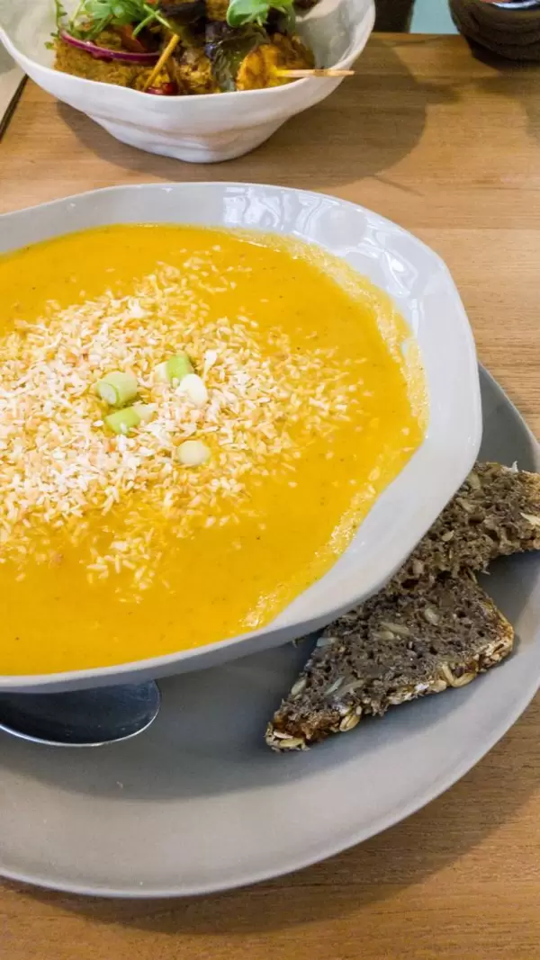 Pumpkin soup with coconut