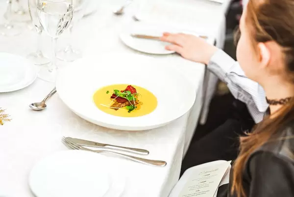Pumpkin Soup With Vegetable Chips