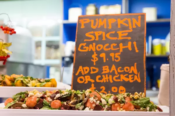 Pumpkin spice gnocchi at Chicago French Market