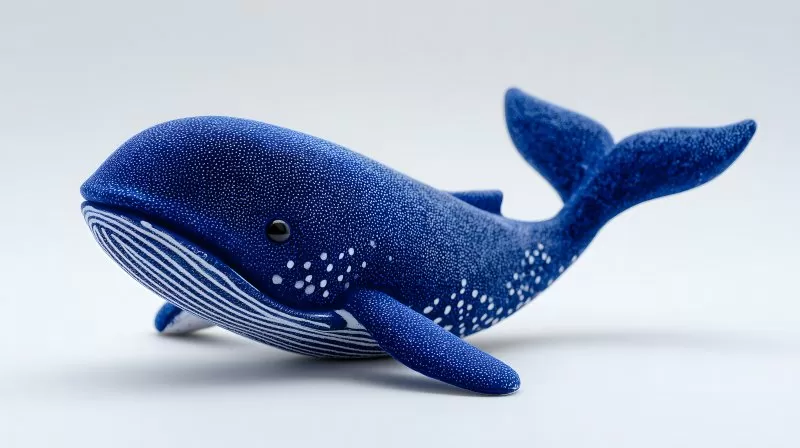Punktierter Wal auf Weiß