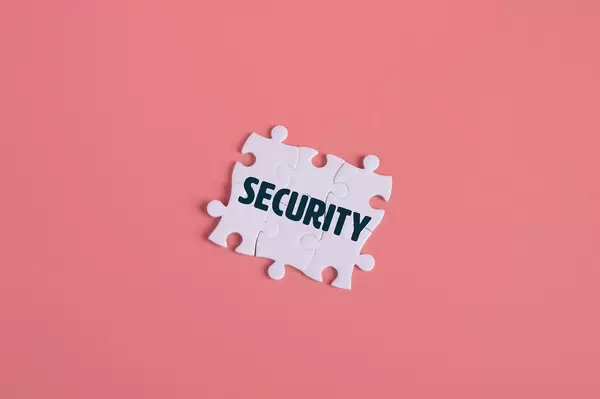 Puzzle pieces with Security text