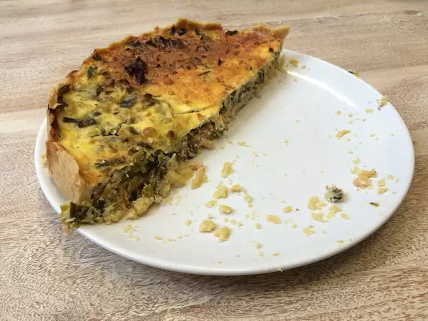 Quiche mit Lachs und Lauch