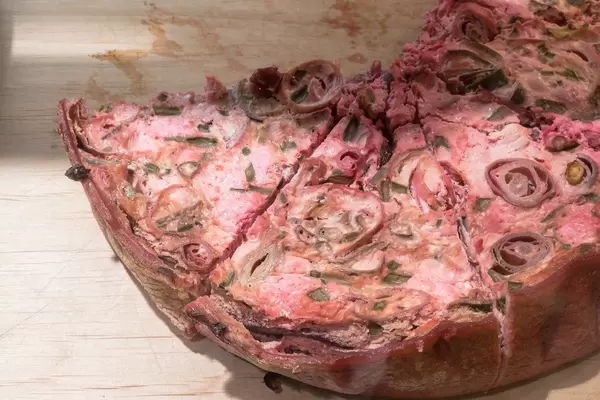 Quiche mit Rote Bete, Feta und Porree