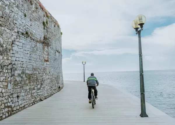 Radfahrer in Poreč