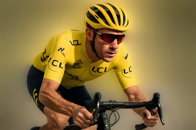 Radsportler im gelben Trikot bei Tour de France