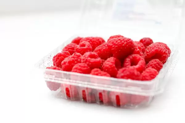 Raspberries on a White Background