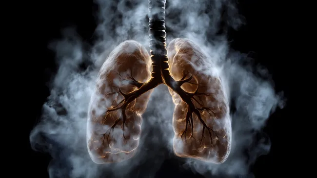 Rauchende Lungen im Dunstschleier