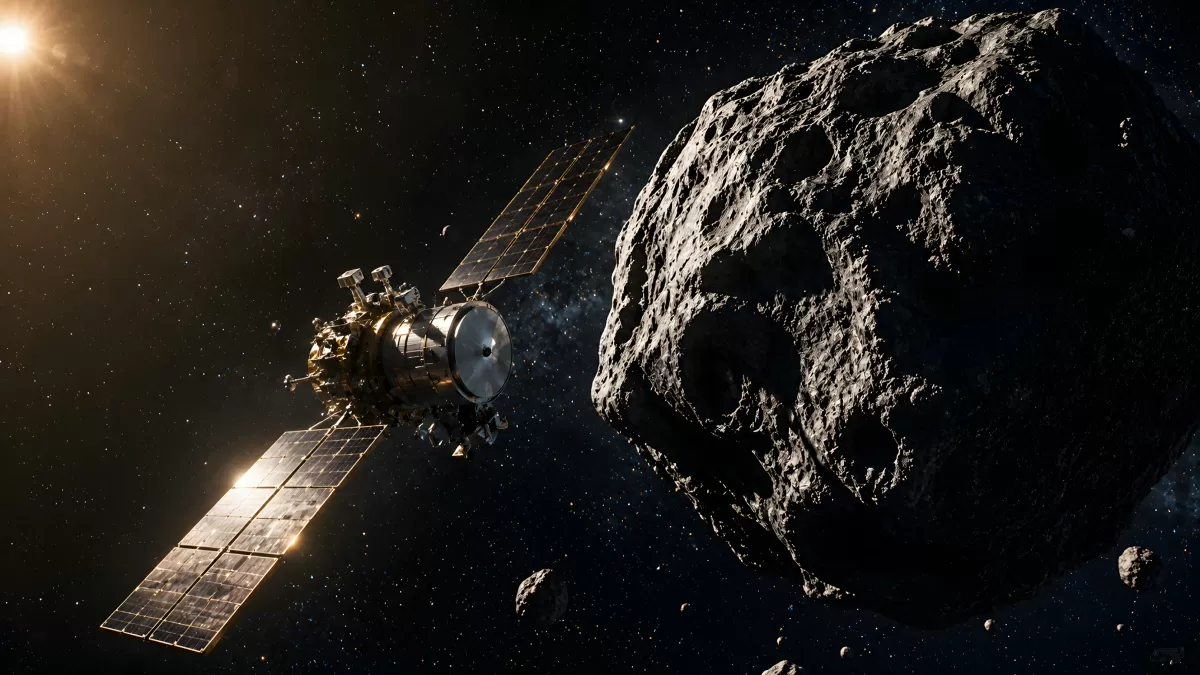 Raumsonde nähert sich einem großen Asteroiden