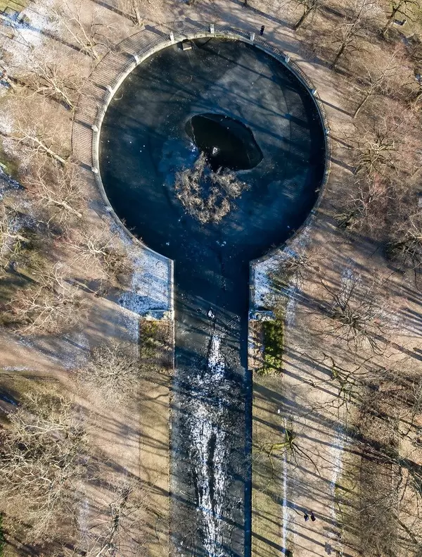 Rautenstrauchkanal Köln mit Eis