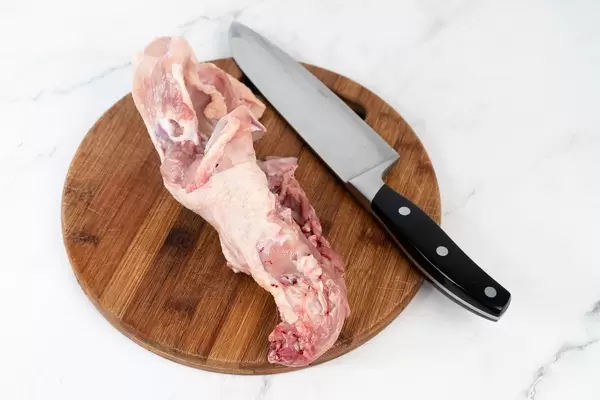 Raw Chicken Backs prepared for cooking soup