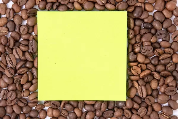 Raw Coffee arround empty copy space paper (Flip 2019)