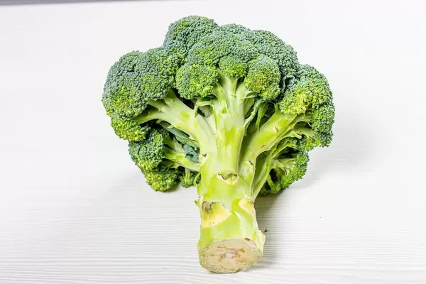 Raw fresh broccoli on white background (Flip 2019)
