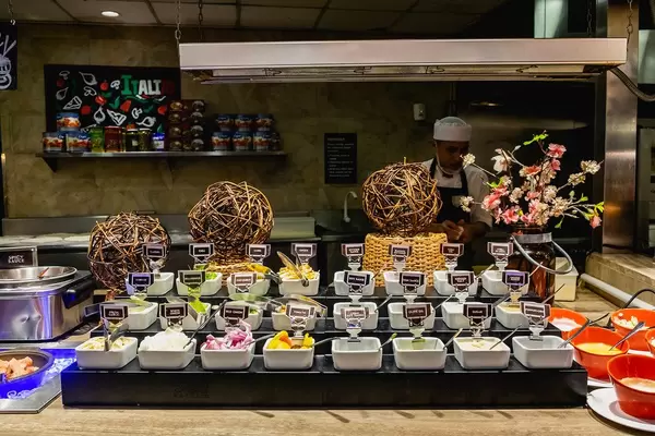Raw ingredients ready for a mongolian dish