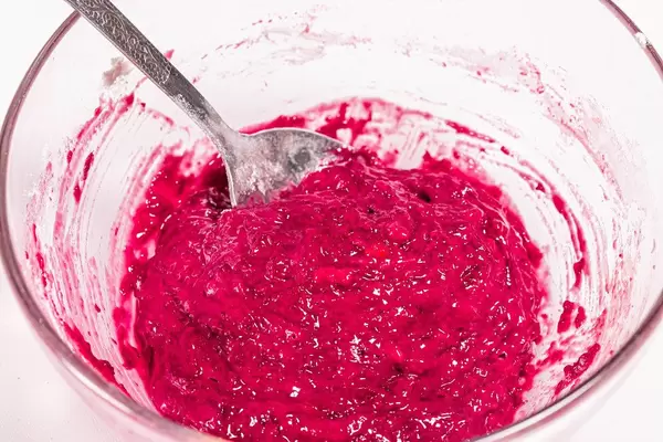 Ready beet dough for pancakes (Flip 2019)
