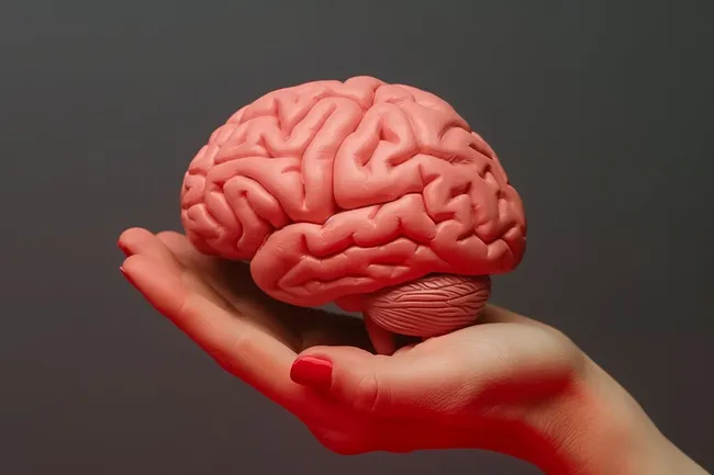 Realistische menschliche Gehirn-Nahaufnahme