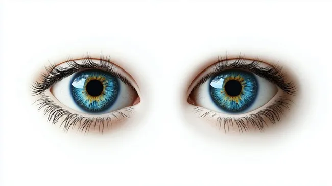 Realistische Nahaufnahme blauer Augen