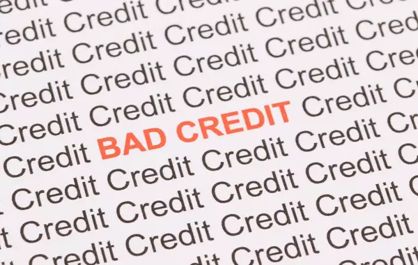 Red Bad Credit text